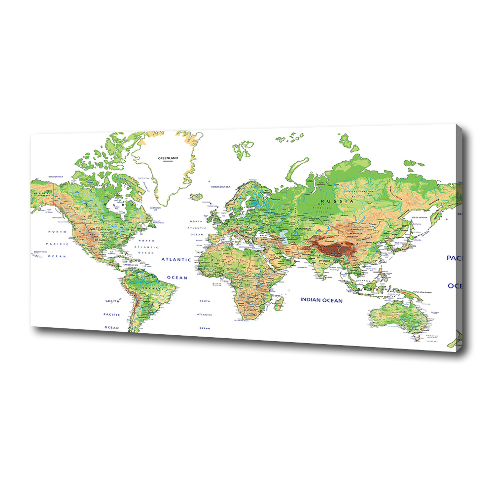 Canvas wall art world map