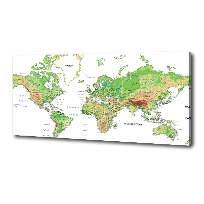 Canvas wall art world map