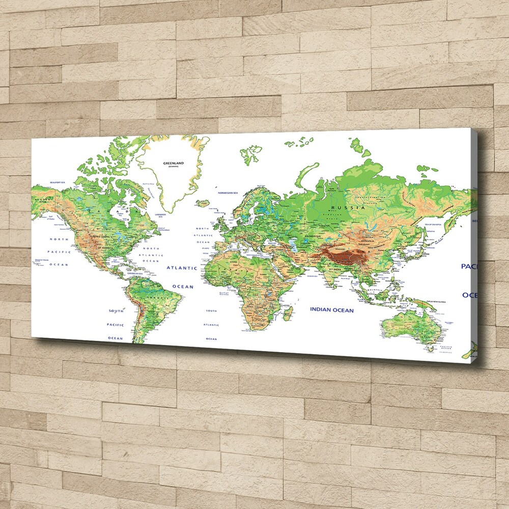 Canvas wall art world map