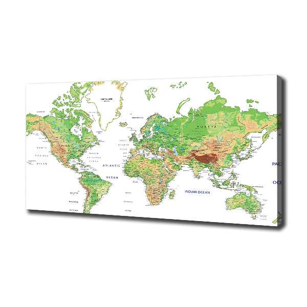 Canvas wall art world map