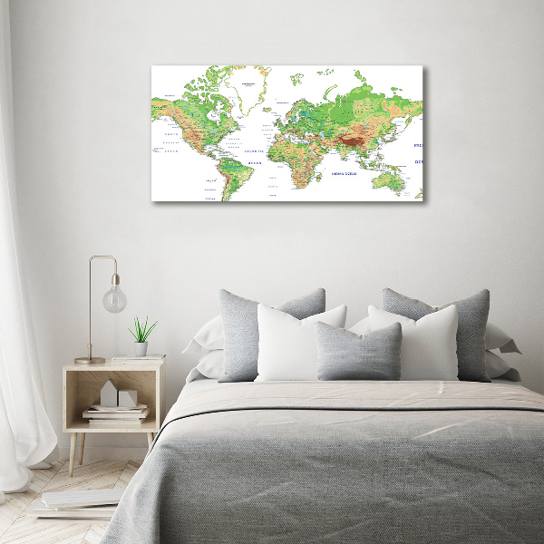 Canvas wall art world map