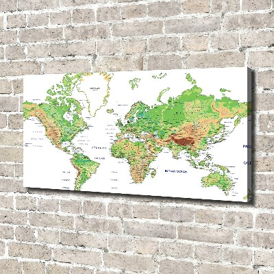 Canvas wall art world map