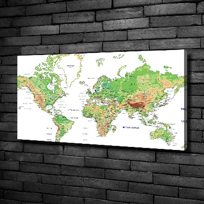 Canvas wall art world map