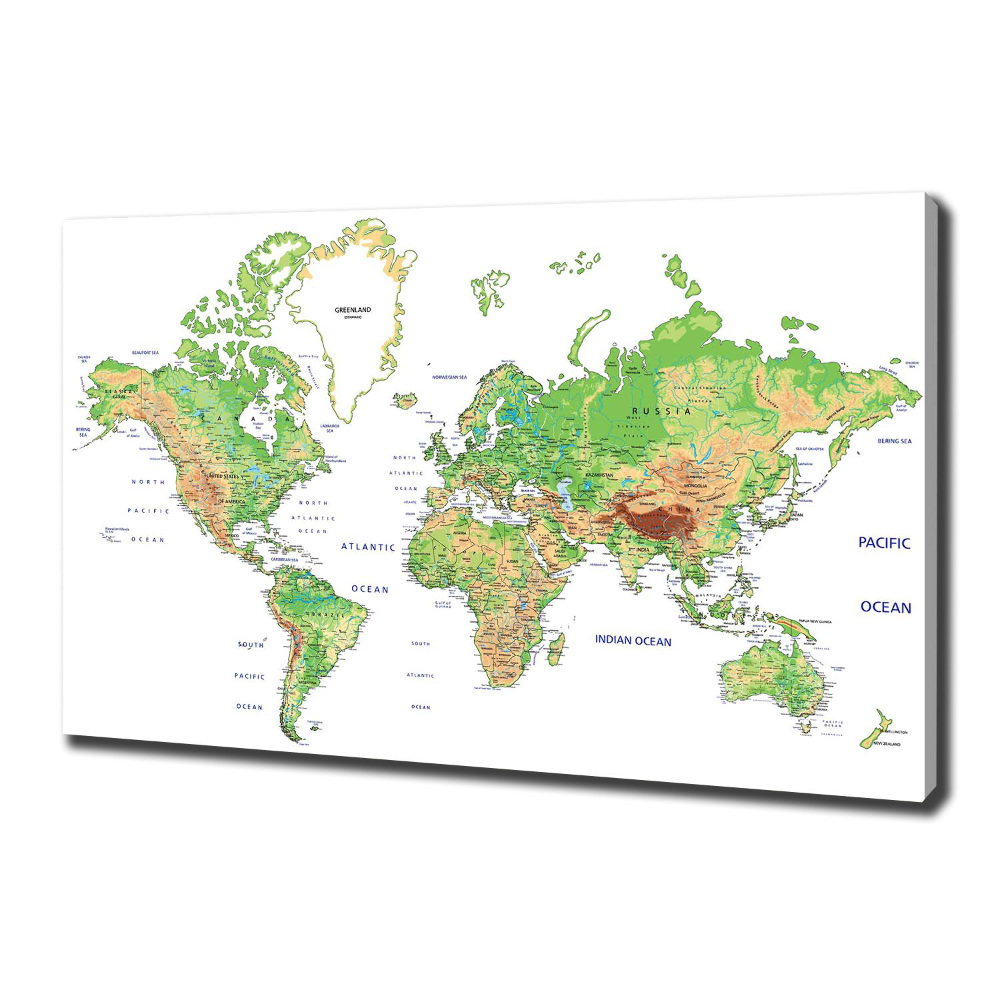 Canvas wall art world map