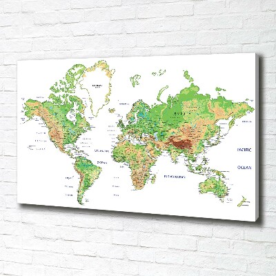 Canvas wall art world map