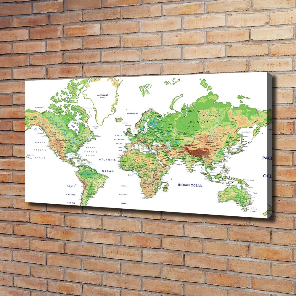 Canvas wall art world map