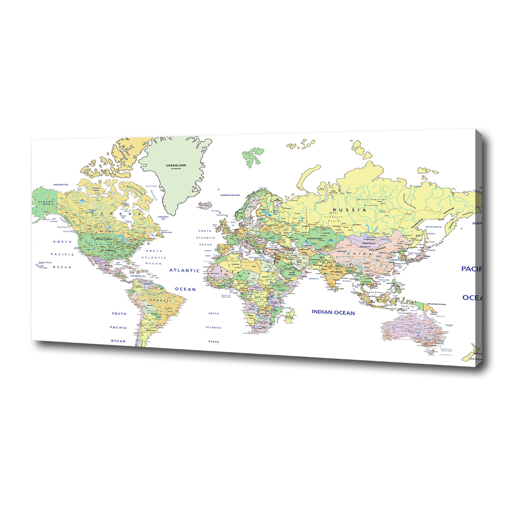 Canvas wall art world map