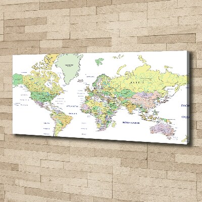 Canvas wall art world map