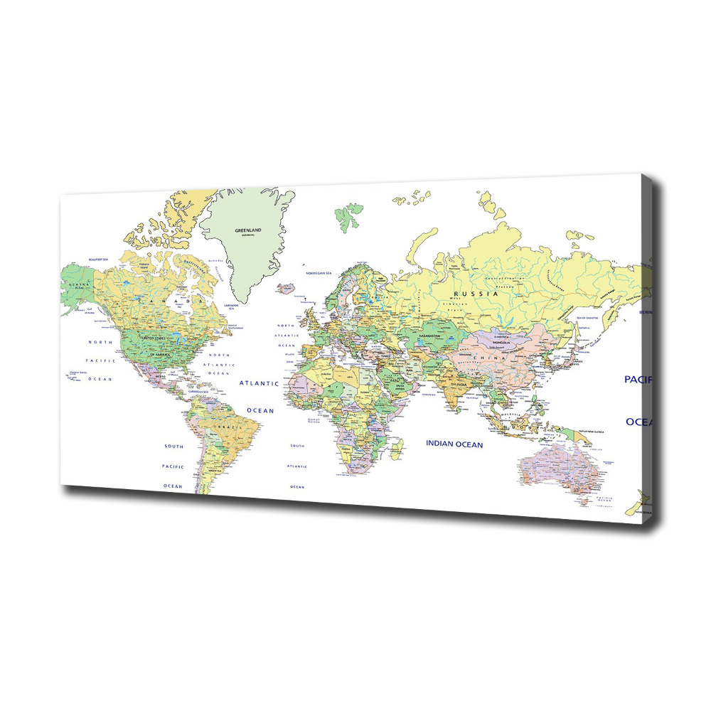 Canvas wall art world map