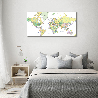 Canvas wall art world map