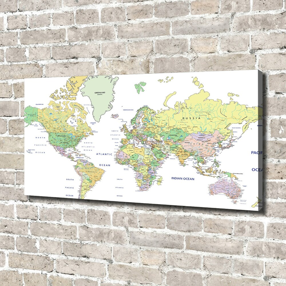 Canvas wall art world map