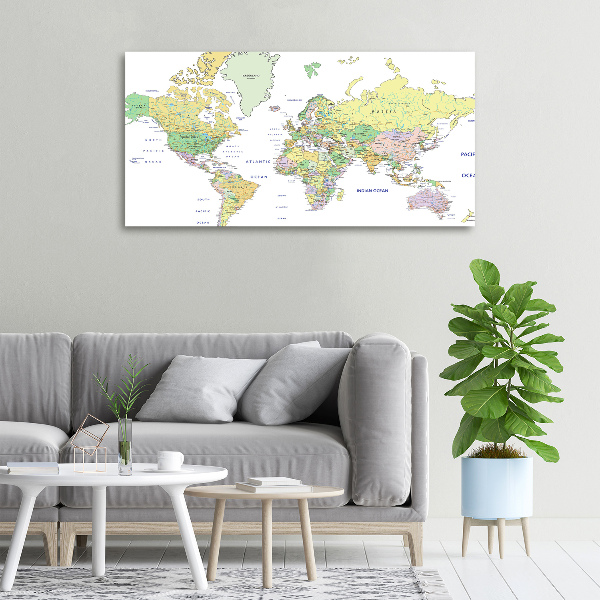 Canvas wall art world map