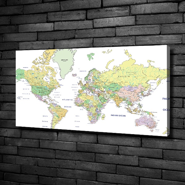 Canvas wall art world map