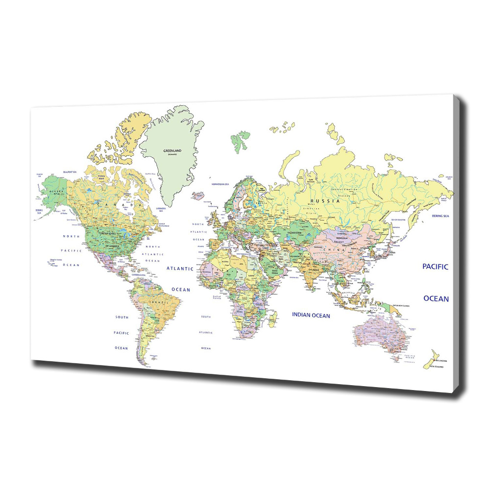 Canvas wall art world map