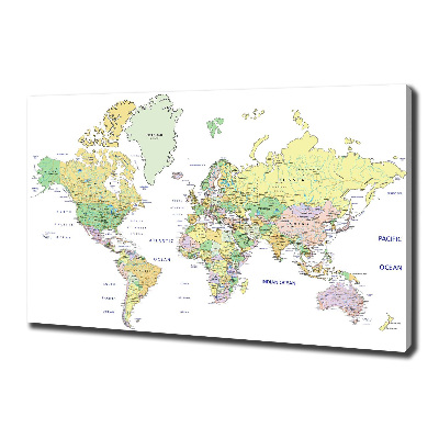 Canvas wall art world map