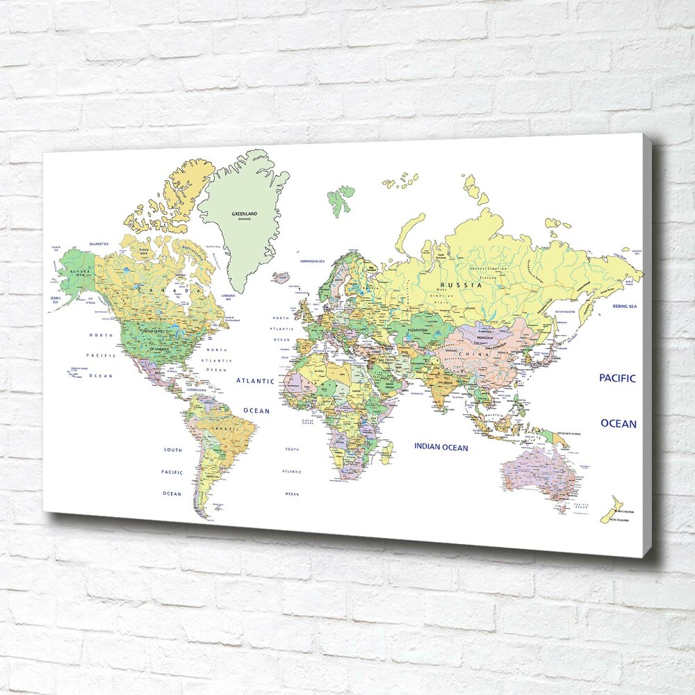 Canvas wall art world map