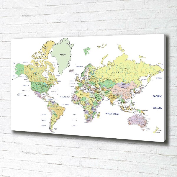 Canvas wall art world map