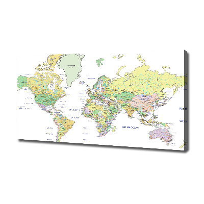 Canvas wall art world map