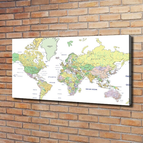 Canvas wall art world map