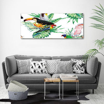 Canvas wall art Tropical birds