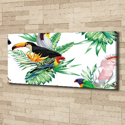 Canvas wall art Tropical birds