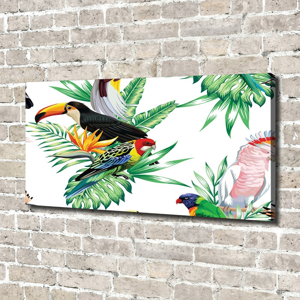 Canvas wall art Tropical birds