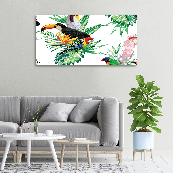 Canvas wall art Tropical birds