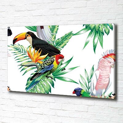 Canvas wall art Tropical birds