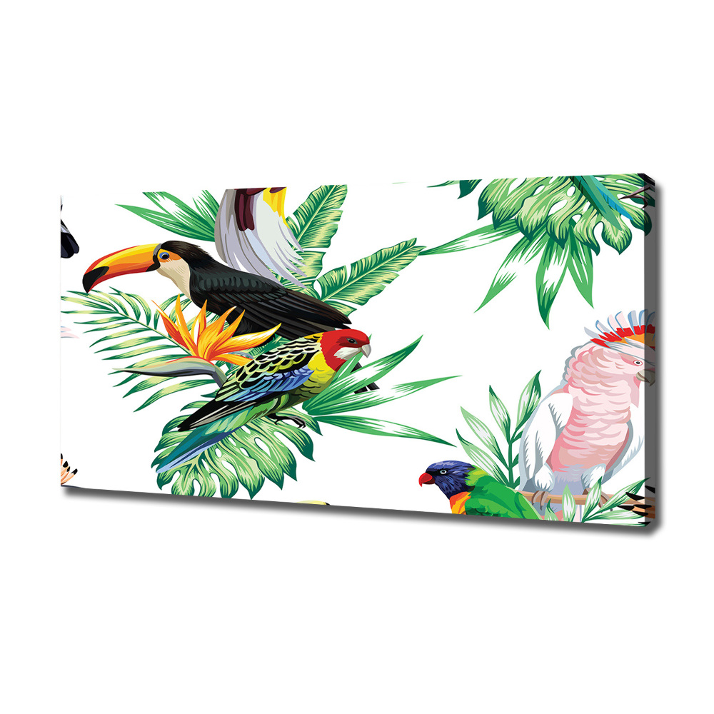 Canvas wall art Tropical birds