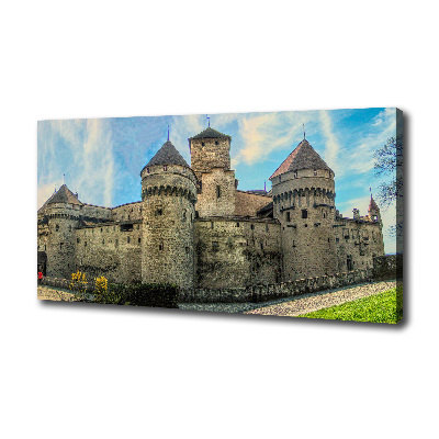 Canvas wall art Castle in Switzerland