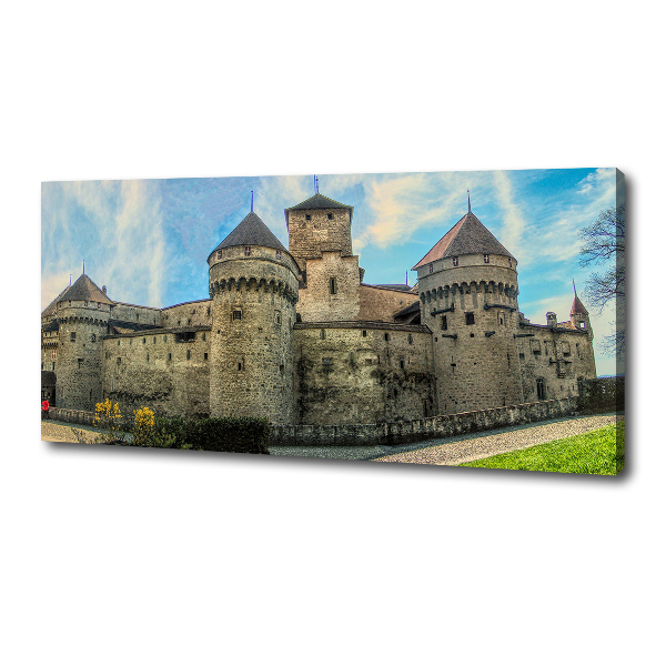 Canvas wall art Castle in Switzerland