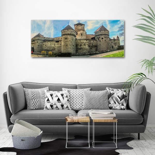 Canvas wall art Castle in Switzerland