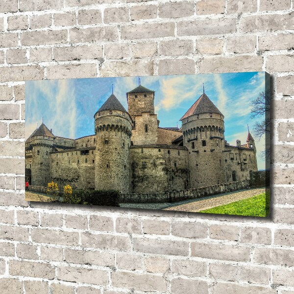 Canvas wall art Castle in Switzerland