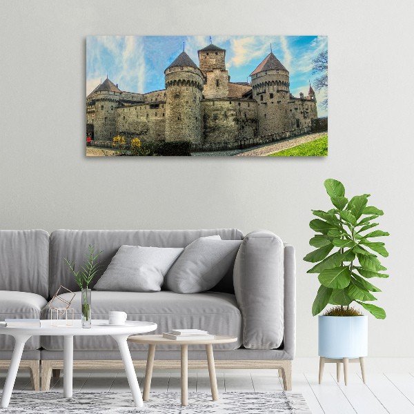 Canvas wall art Castle in Switzerland