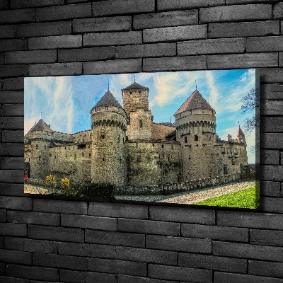 Canvas wall art Castle in Switzerland