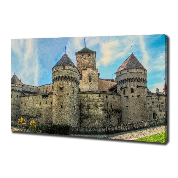 Canvas wall art Castle in Switzerland