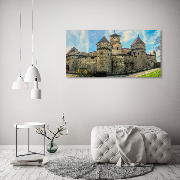 Canvas wall art Castle in Switzerland