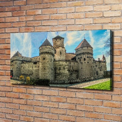 Canvas wall art Castle in Switzerland