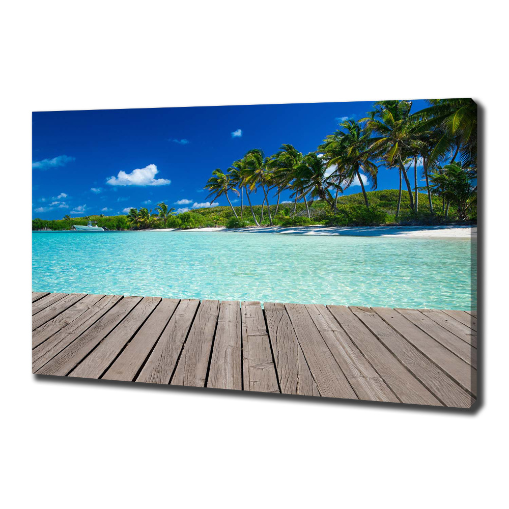 Canvas wall art Tropical beach