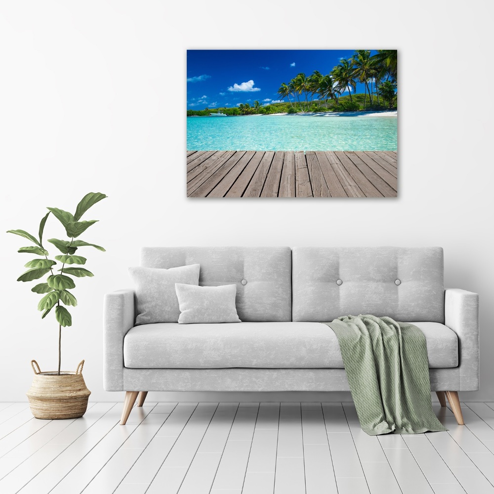 Canvas wall art Tropical beach