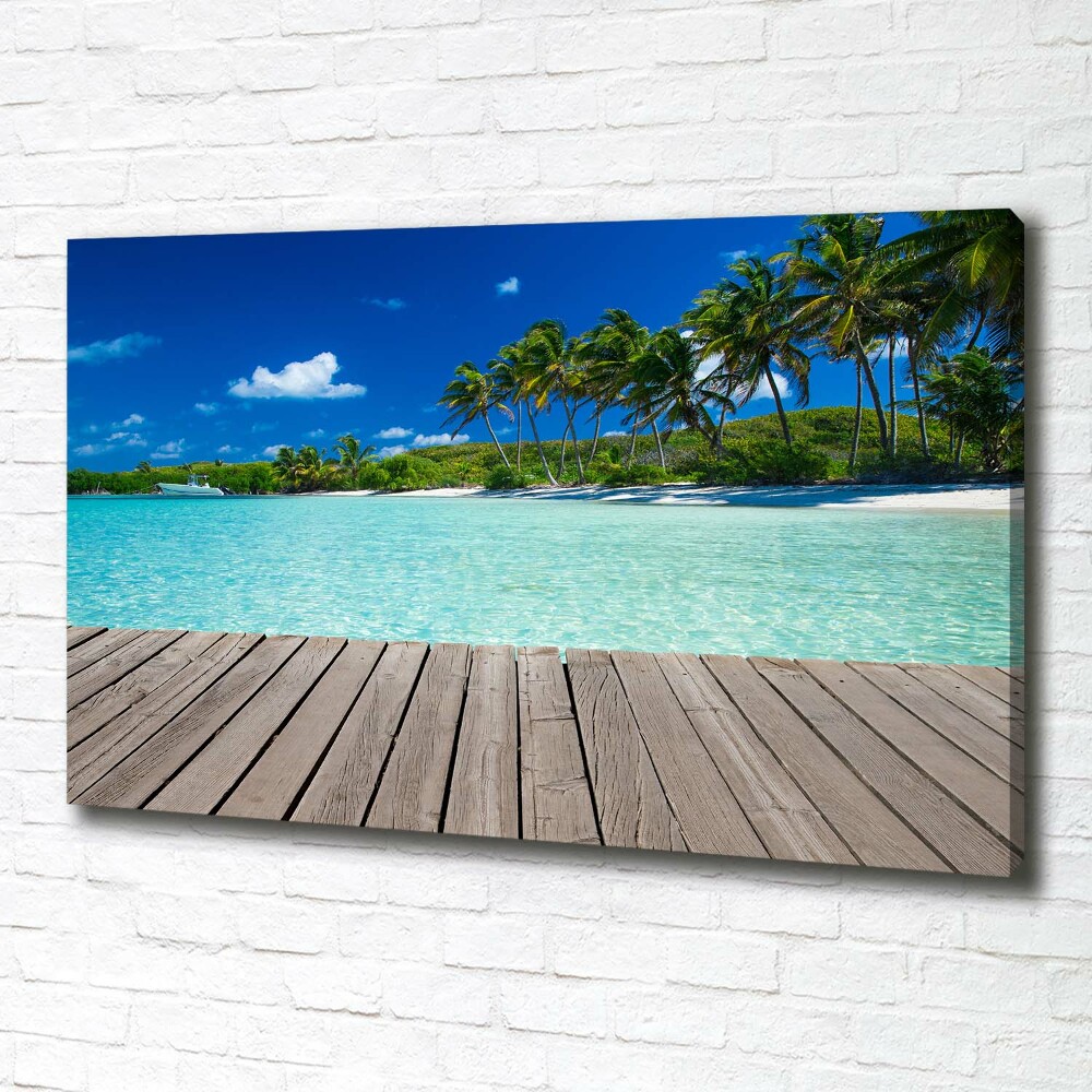 Canvas wall art Tropical beach