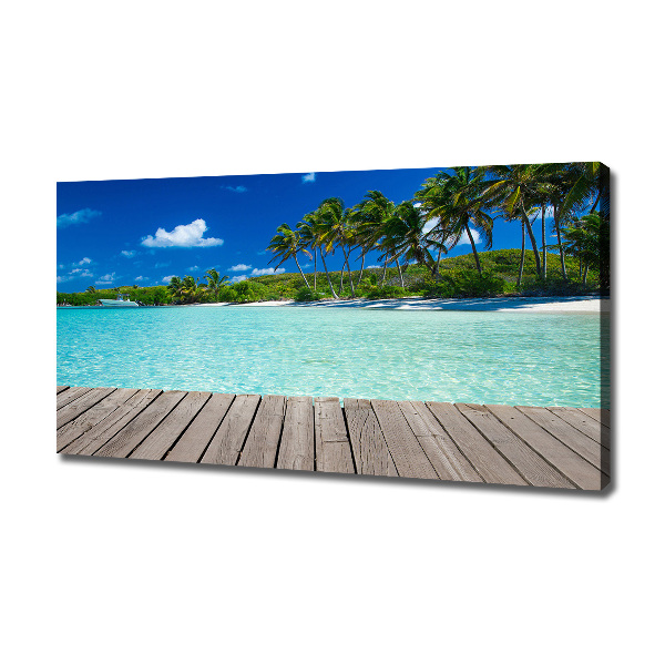 Canvas wall art Tropical beach