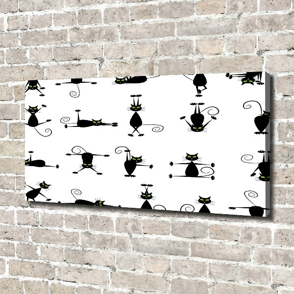 Canvas wall art Cats illustration