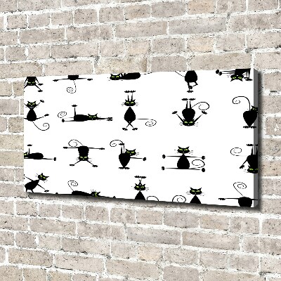 Canvas wall art Cats illustration