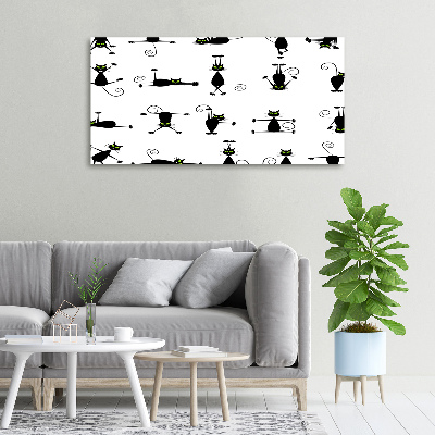 Canvas wall art Cats illustration