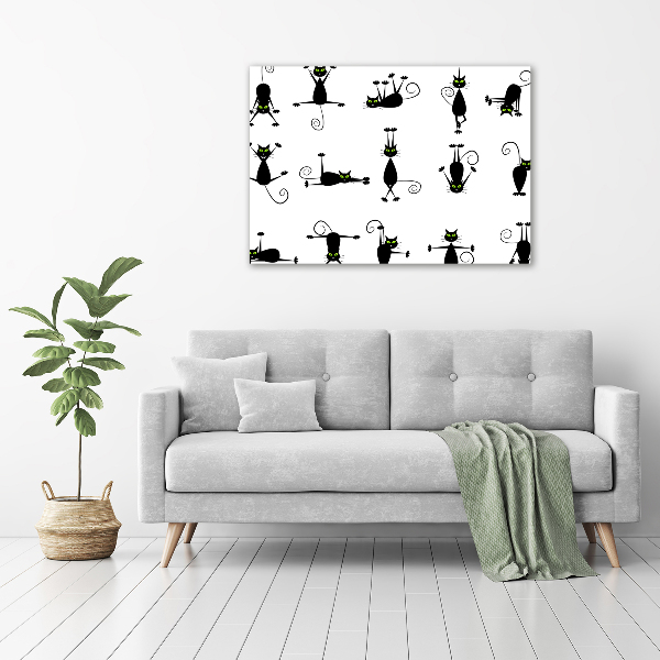 Canvas wall art Cats illustration