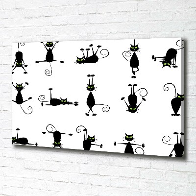 Canvas wall art Cats illustration