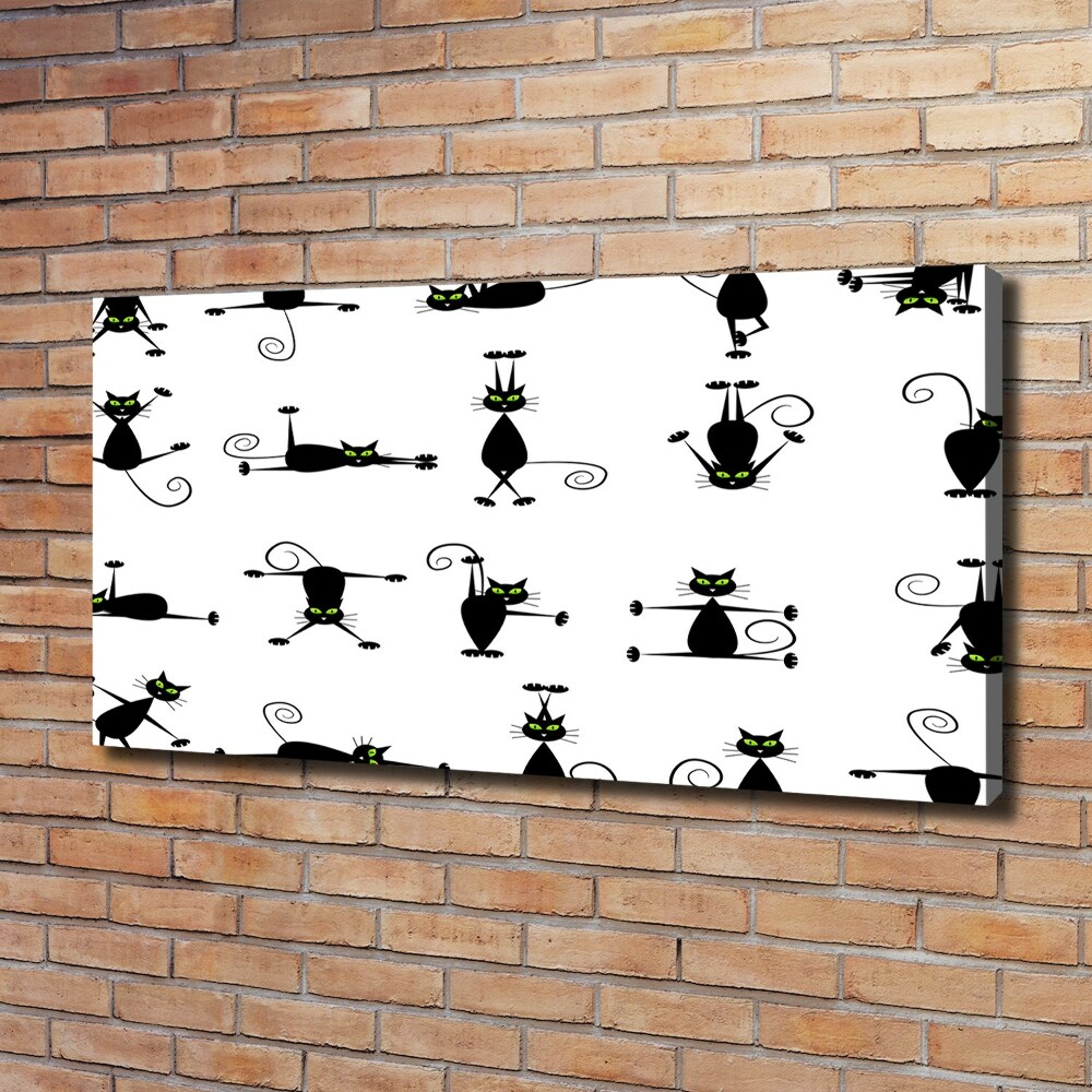 Canvas wall art Cats illustration