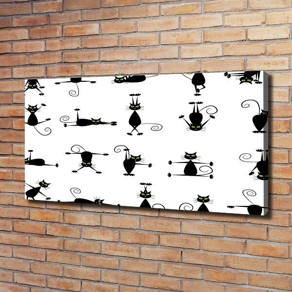 Canvas wall art Cats illustration