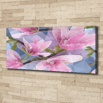 Canvas wall art Pink magnolia